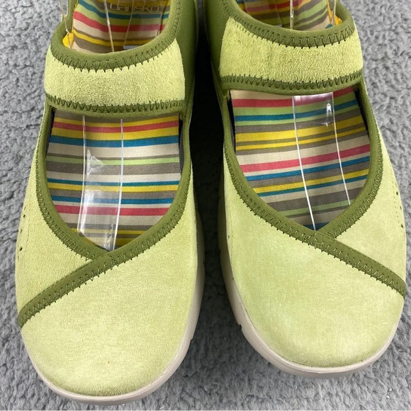 Dansko emmy suede Walking Shoes Green Leather Womens 9 Mary Janes Sandal Cut Out - Picture 11 of 14